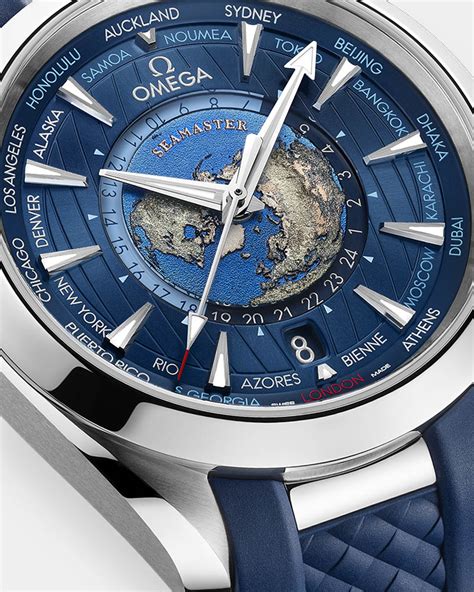 omega watch earth|omega world timer watch.